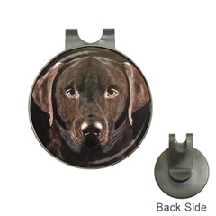 Chocolate Lab Hat Clip With Golf Ball Marker