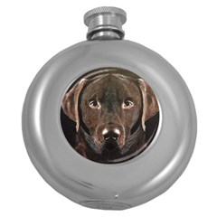 Chocolate Lab Hip Flask (round) by LabsandRetrievers