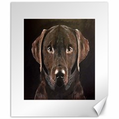 Chocolate Lab Canvas 20  X 24  (unframed)