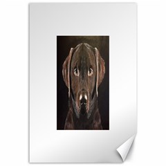 Chocolate Lab Canvas 24  X 36  (unframed)