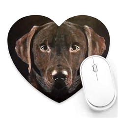 Chocolate Lab Mouse Pad (heart)