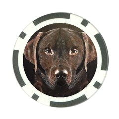 Chocolate Lab Poker Chip