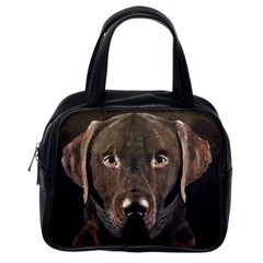 Chocolate Lab Classic Handbag (one Side)