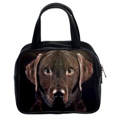 Chocolate Lab Classic Handbag (two Sides) by LabsandRetrievers