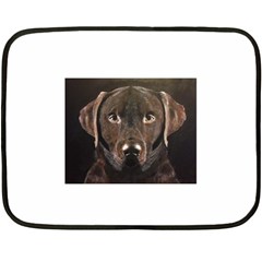 Chocolate Lab Mini Fleece Blanket (two Sided) by LabsandRetrievers