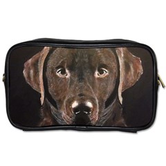 Chocolate Lab Travel Toiletry Bag (one Side) by LabsandRetrievers