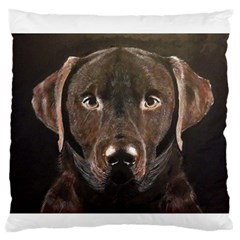 Chocolate Lab Standard Flano Cushion Case (one Side) by LabsandRetrievers