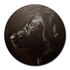 Black Lab 8  Mouse Pad (round)