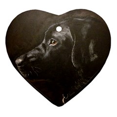 Black Lab Heart Ornament by LabsandRetrievers