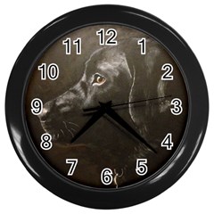 Black Lab Wall Clock (black)