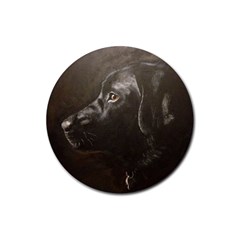 Black Lab Drink Coaster (round) by LabsandRetrievers