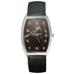 Black Lab Tonneau Leather Watch by LabsandRetrievers