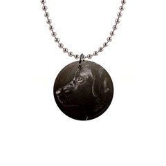 Black Lab Button Necklace by LabsandRetrievers