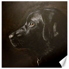 Black Lab Canvas 12  X 12  (unframed)