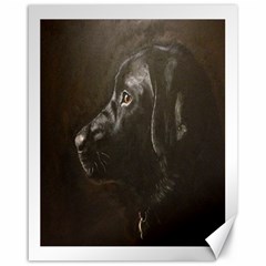 Black Lab Canvas 16  X 20  (unframed)