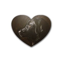 Black Lab Drink Coasters (heart) by LabsandRetrievers