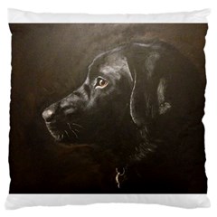 Black Lab Large Cushion Case (single Sided) 