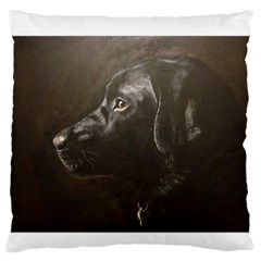 Black Lab Standard Flano Cushion Case (two Sides) by LabsandRetrievers