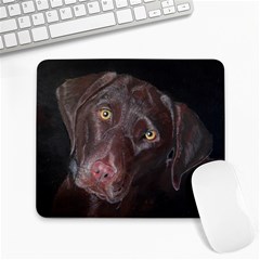 Inquisitive Chocolate Lab Large Mouse Pad (rectangle) by LabsandRetrievers