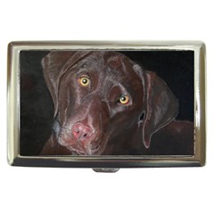 Inquisitive Chocolate Lab Cigarette Money Case