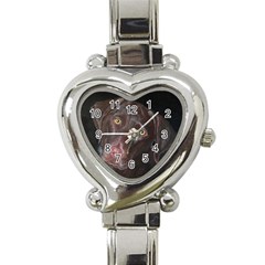 Inquisitive Chocolate Lab Heart Italian Charm Watch 