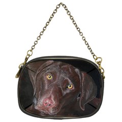 Inquisitive Chocolate Lab Chain Purse (two Sided)  by LabsandRetrievers