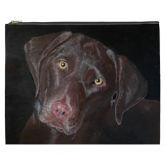 Inquisitive Chocolate Lab Cosmetic Bag (xxxl)