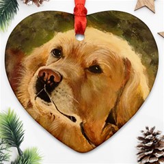 Golden Retriever Heart Ornament