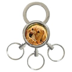 Golden Retriever 3-ring Key Chain