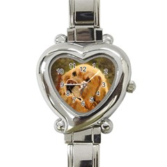 Golden Retriever Heart Italian Charm Watch 