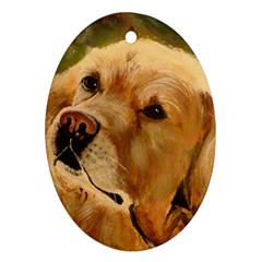 Golden Retriever Oval Ornament (two Sides)