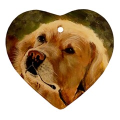 Golden Retriever Heart Ornament (two Sides) by LabsandRetrievers