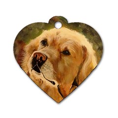 Golden Retriever Dog Tag Heart (one Sided)  by LabsandRetrievers