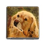 Golden Retriever Memory Card Reader with Storage (Square) Front