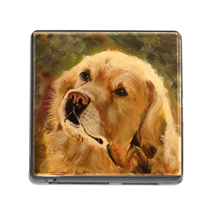 Golden Retriever Memory Card Reader with Storage (Square)