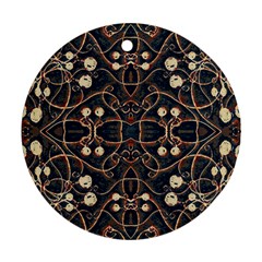 Victorian Style Grunge Pattern Round Ornament