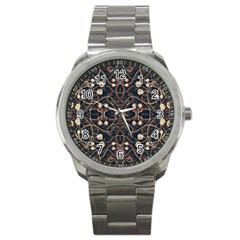 Victorian Style Grunge Pattern Sport Metal Watch