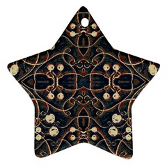 Victorian Style Grunge Pattern Star Ornament (two Sides) by dflcprints