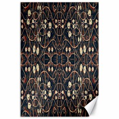 Victorian Style Grunge Pattern Canvas 12  X 18  (unframed) by dflcprints