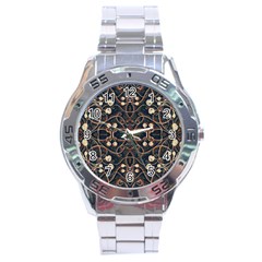 Victorian Style Grunge Pattern Stainless Steel Watch by dflcprints