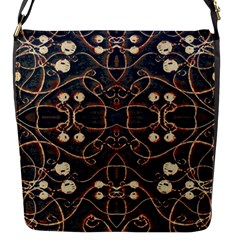 Victorian Style Grunge Pattern Flap Closure Messenger Bag (small) by dflcprints