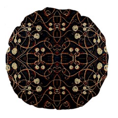 Victorian Style Grunge Pattern 18  Premium Flano Round Cushion 