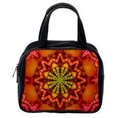 Florescent Abstract Classic Handbag (one Side)