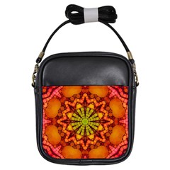 Florescent Abstract Girl s Sling Bag