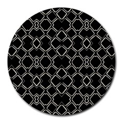 Geometric Abstract Pattern Futuristic Design  8  Mouse Pad (round) by dflcprints