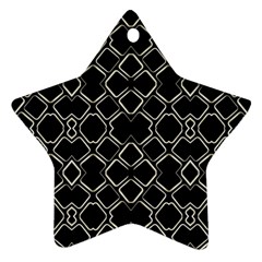 Geometric Abstract Pattern Futuristic Design  Star Ornament by dflcprints