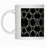 Geometric Abstract Pattern Futuristic Design  White Coffee Mug Left