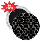 Geometric Abstract Pattern Futuristic Design  2.25  Button Magnet (10 pack) Front