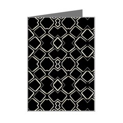 Geometric Abstract Pattern Futuristic Design  Mini Greeting Card by dflcprints