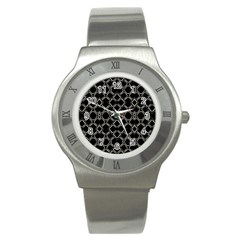 Geometric Abstract Pattern Futuristic Design  Stainless Steel Watch (slim) by dflcprints